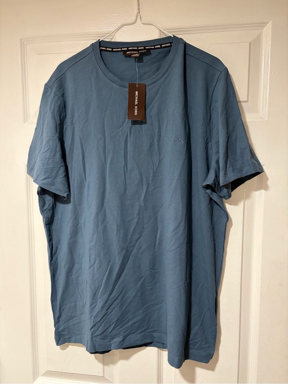 Michael Kors Short Sleeve Crew Neck Tee in Slate Blue